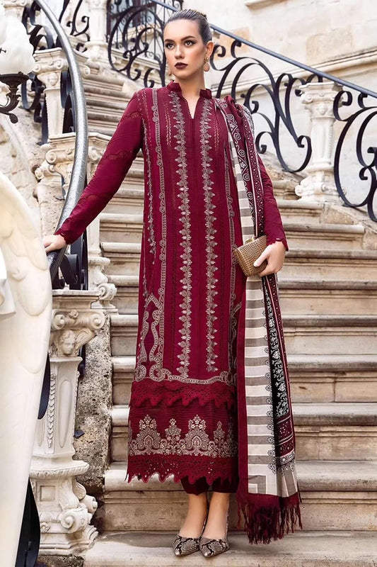 3 Piece Unstitched Embroidered Dhanak Suit | Vol 2