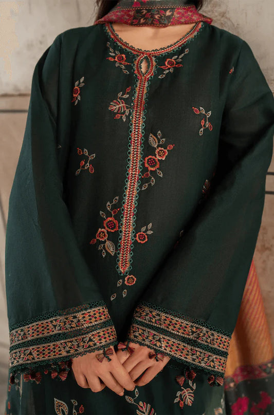 3 Piece Unstitched Embroidered Dhanak Suit | Vol 2