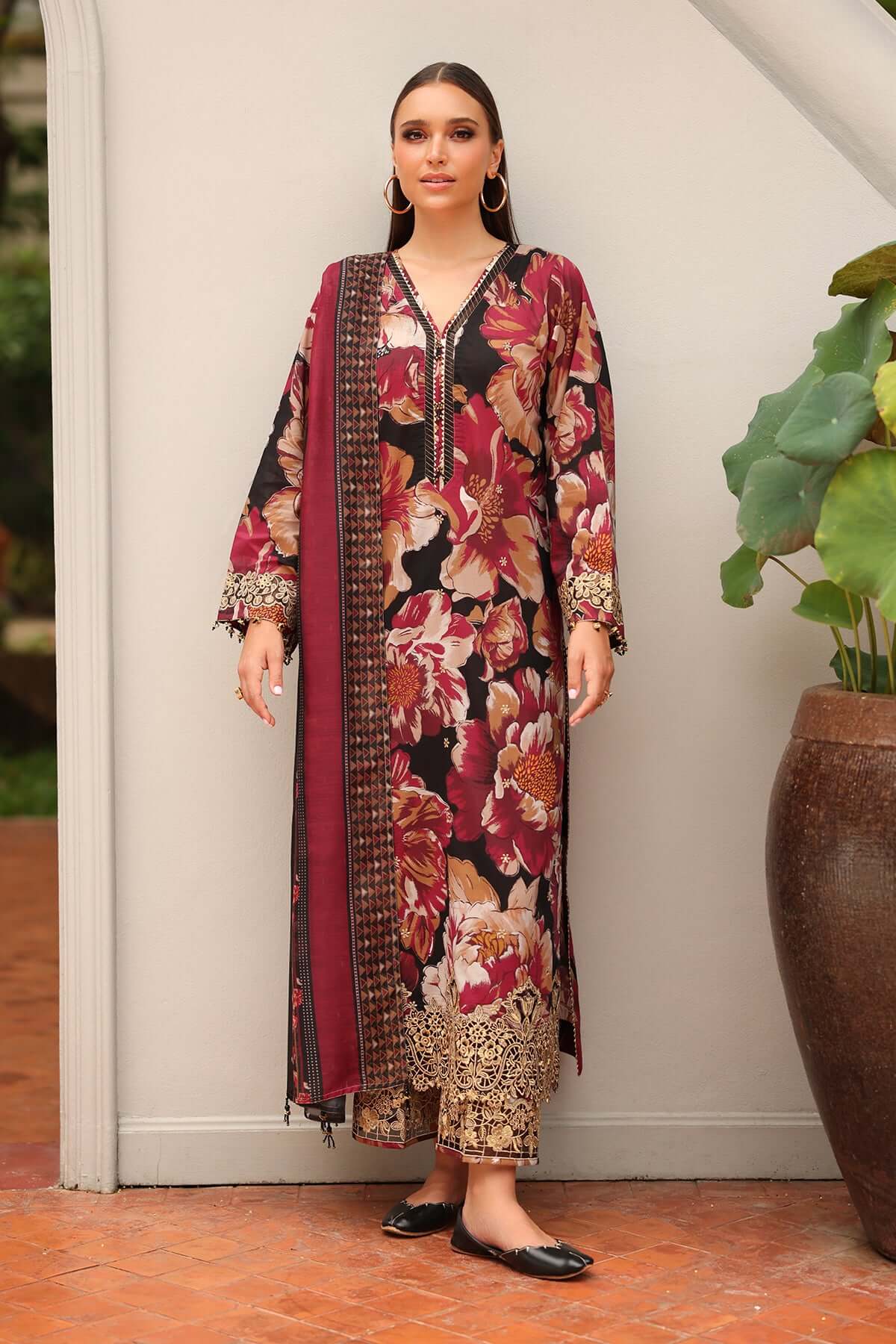 3 Piece Unstitched Embroidered Khaddar Suit | Vol 2