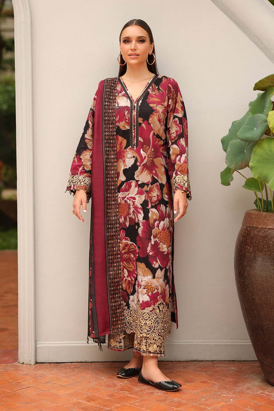 3 Piece Unstitched Embroidered Khaddar Suit | Vol 2