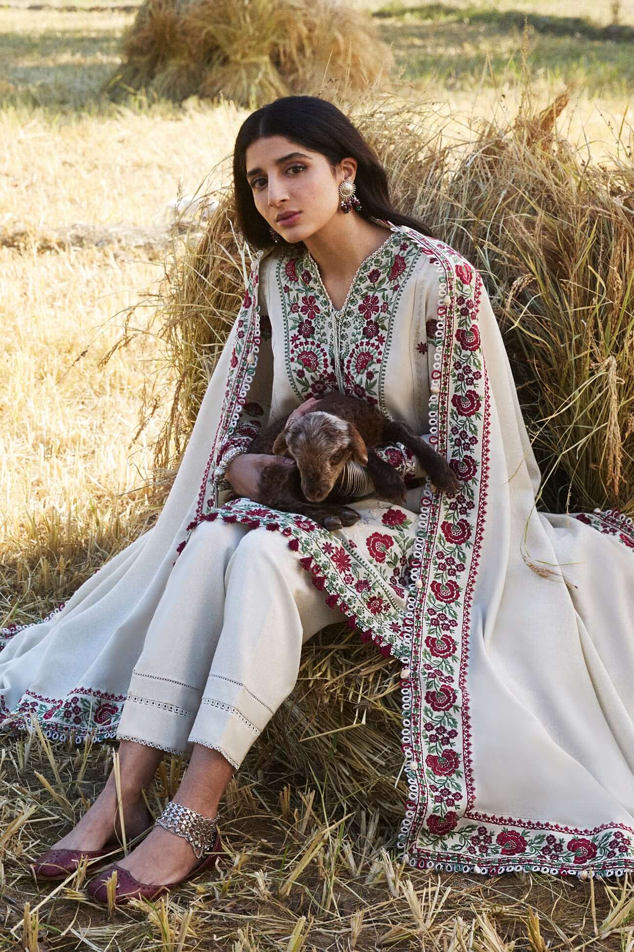 3 Piece Unstitched Embroidered Dhanak Suit | Vol 2