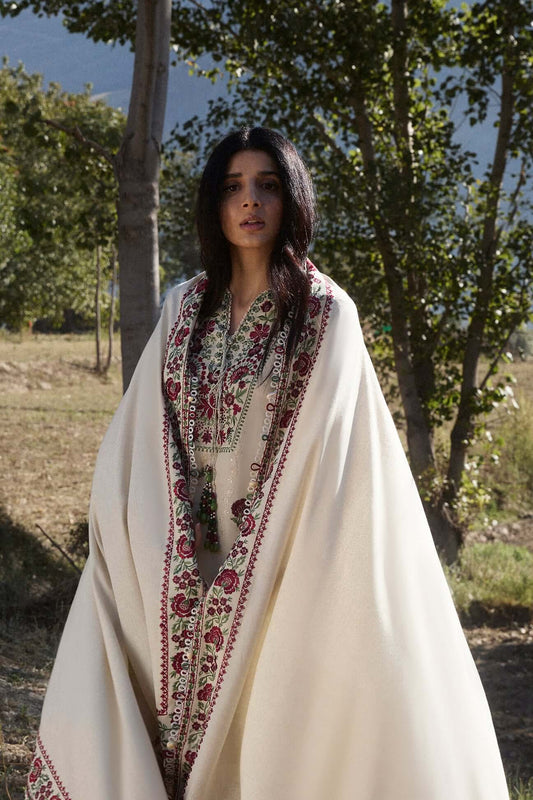 3 Piece Unstitched Embroidered Dhanak Suit | Vol 2