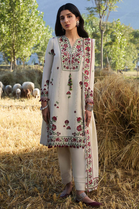 3 Piece Unstitched Embroidered Dhanak Suit | Vol 2