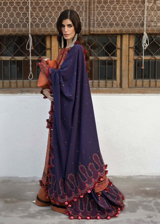 3 Piece Unstitched Embroidered Dhanak Suit | Vol 2
