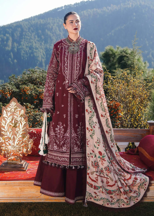 3 Piece Unstitched Embroidered Dhanak Suit | Vol 2