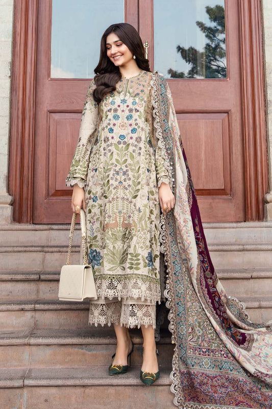 3 Piece Unstitched Embroidered Dhanak Suit | Vol 2