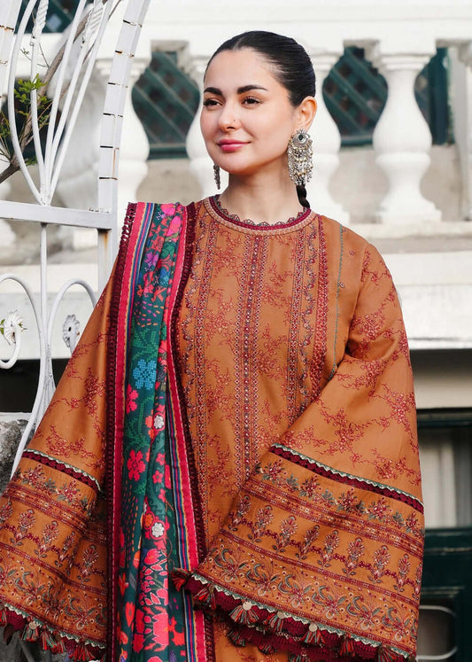 3 Piece Unstitched Embroidered Dhanak Suit | Vol 2