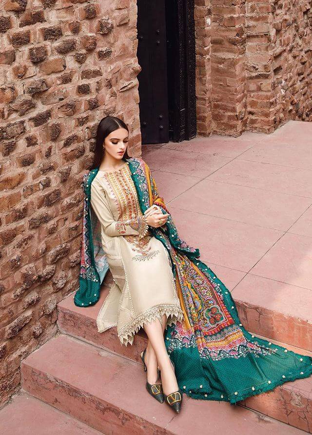 3 Piece Unstitched Embroidered Dhanak Suit | Vol 2