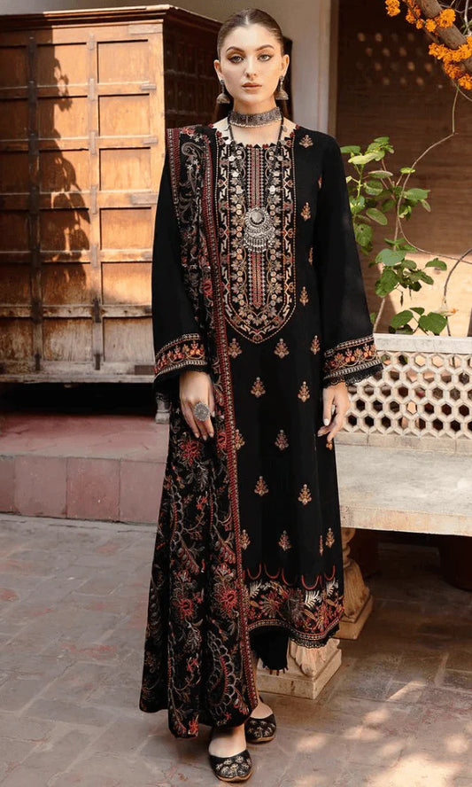 3 Piece Unstitched Embroidered Dhanak Suit | Vol 2