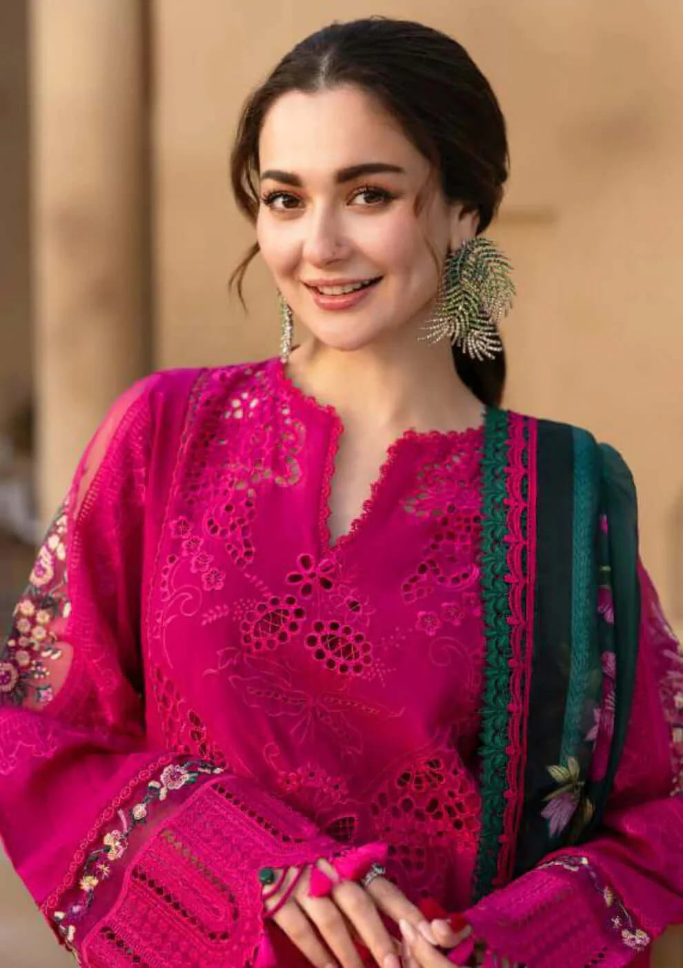 3 Piece Unstitched Embroidered Chicken Kari Dhanak Suit | Vol 2