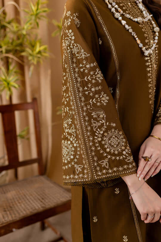 2 Piece Unstitched Embroidered Dhanak Suit | Winter Duo 25