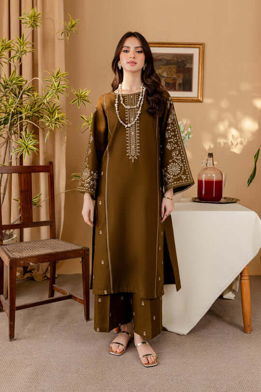 2 Piece Unstitched Embroidered Dhanak Suit | Winter Duo 25
