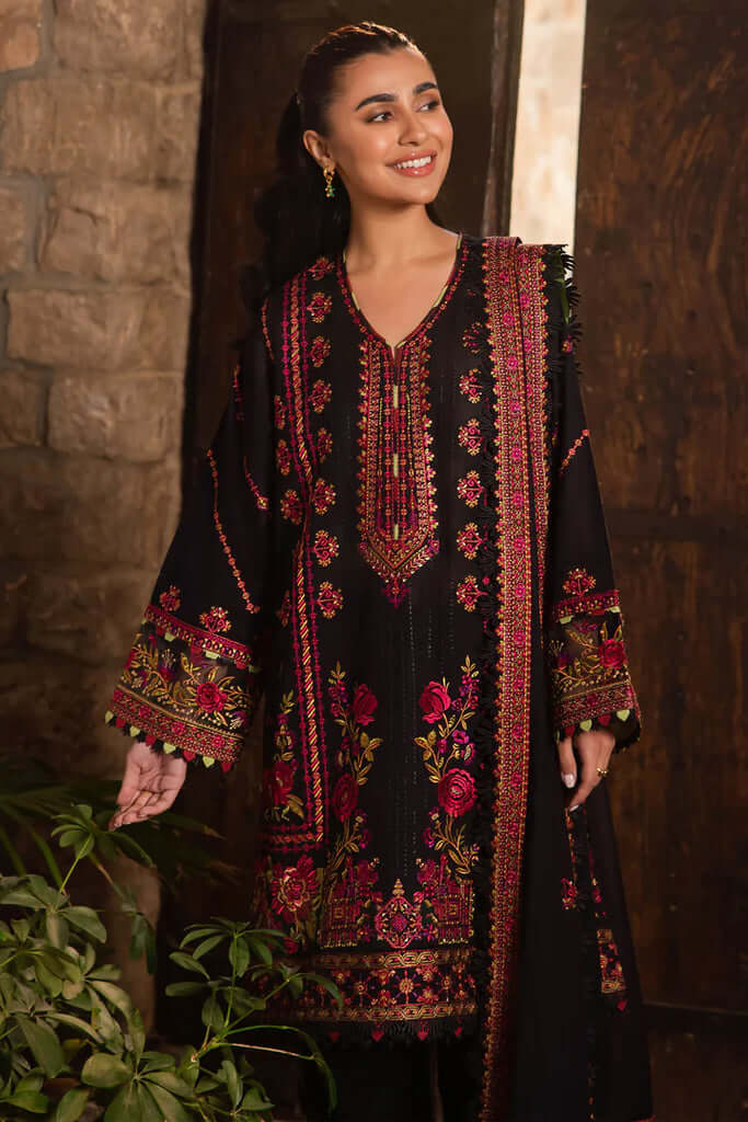 3 Piece Unstitched Embroidered Dhanak Suit | Vol 2