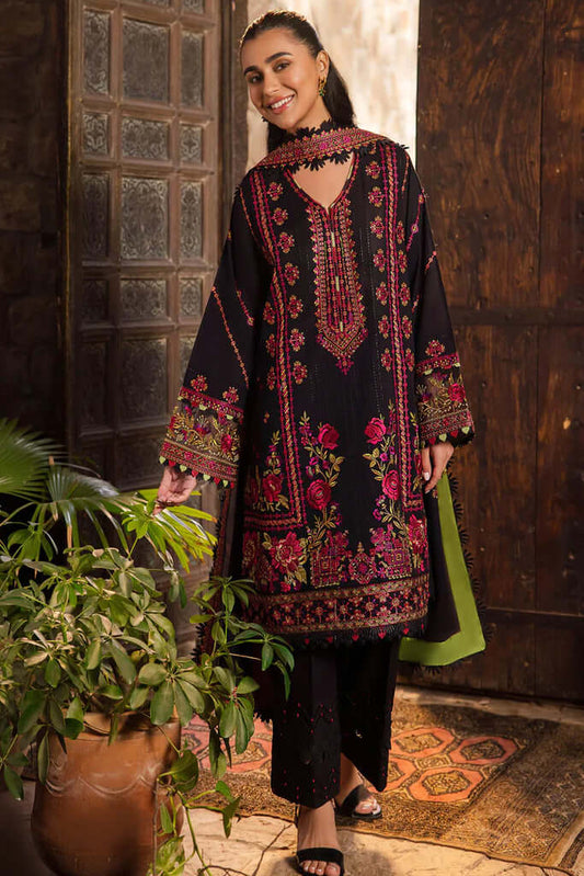 3 Piece Unstitched Embroidered Dhanak Suit | Vol 2