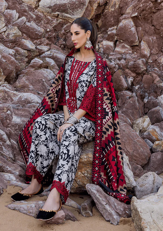 3 Piece Unstitched Embroidered Khaddar Suit | Vol 1