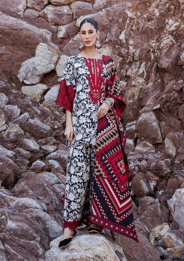 3 Piece Unstitched Embroidered Khaddar Suit | Vol 1