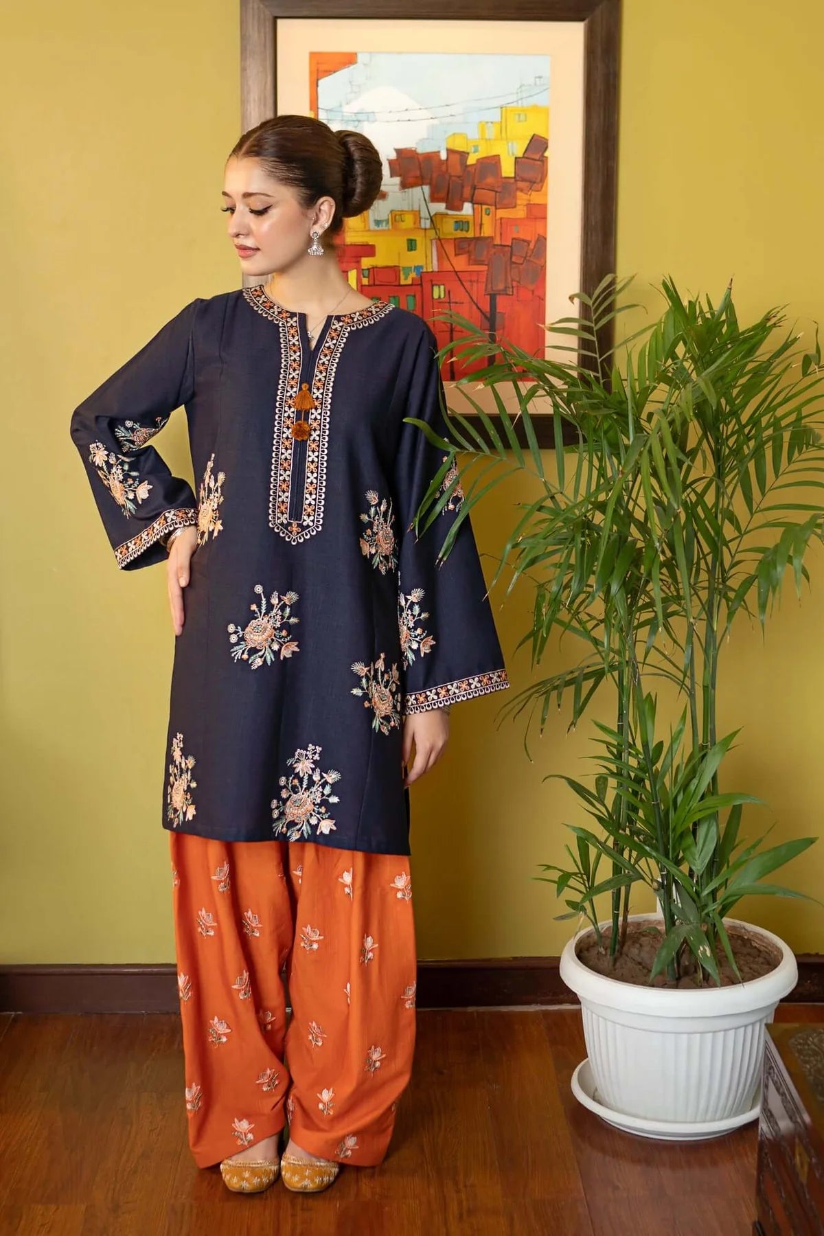 2 Piece Unstitched Embroidered Dhanak Suit | Duo 25