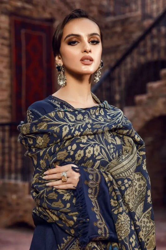 3 Piece Unstitched Embroidered Dhanak Suit | Vol 2
