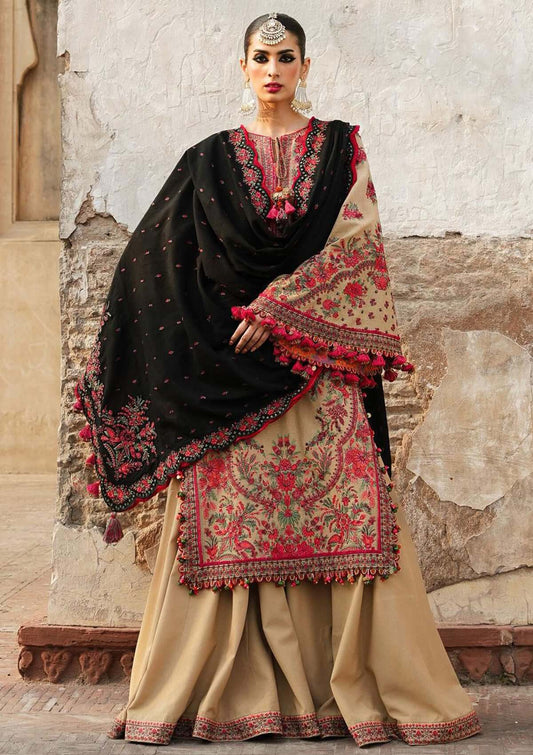 3 Piece Unstitched Embroidered Dhanak Suit | Vol 2