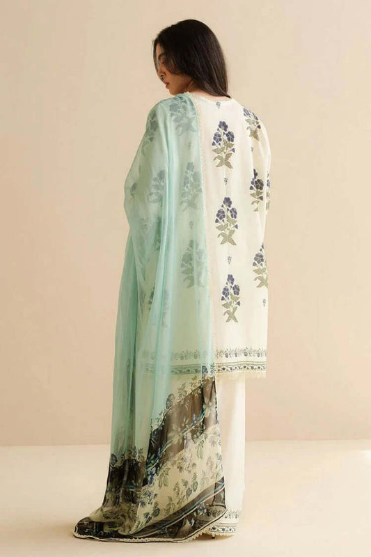CO 492-3 Piece Unstitched Digital Printed Pure Lawn Suit with Fine Printed Lawn Dupatta