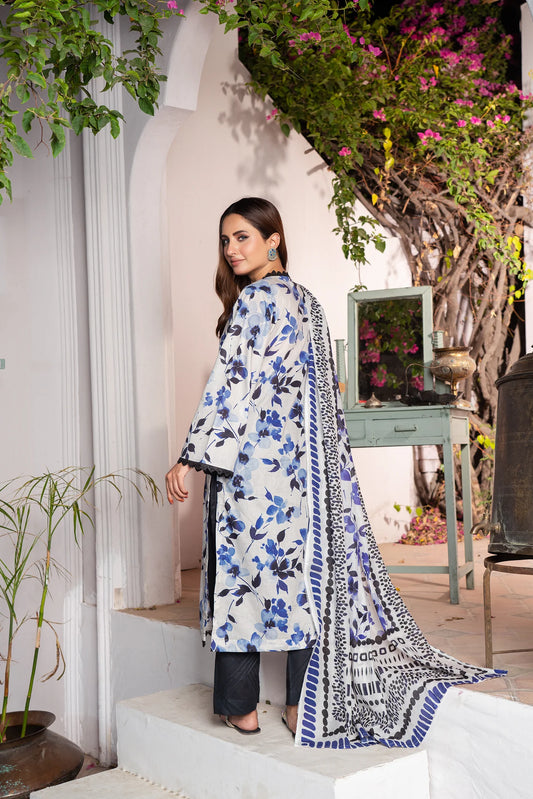 3 Piece Printed Lawn Unstitched Suit |  Printed Lawn-25