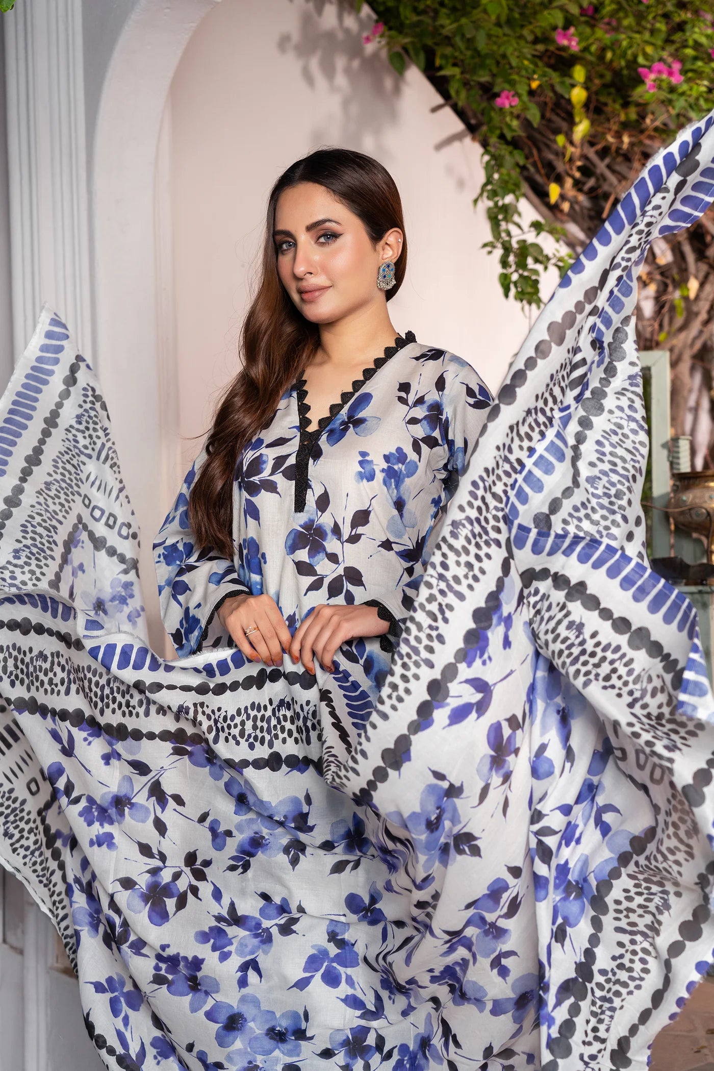 3 Piece Printed Lawn Unstitched Suit |  Printed Lawn-25