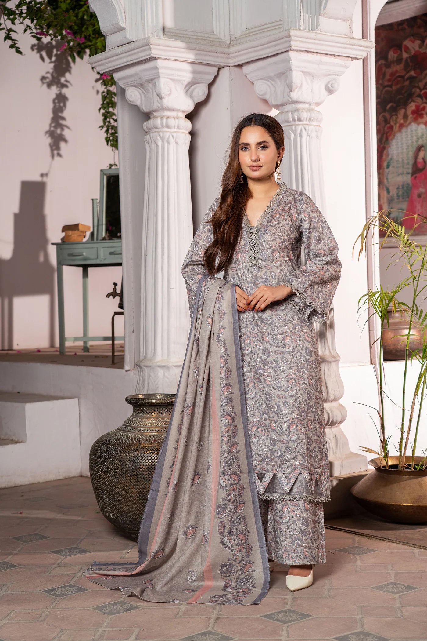3 Piece Printed Lawn Unstitched Suit |  Printed Lawn-25