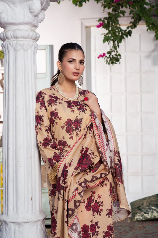 3 Piece Printed Lawn Unstitched Suit | Printed Lawn-25