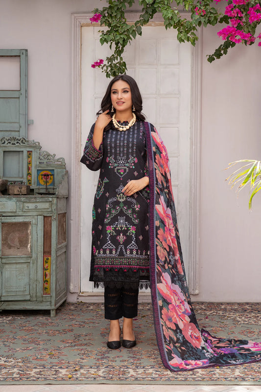 3 Piece Printed Lawn Unstitched Suit | Printed Lawn-25