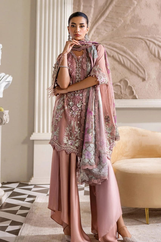3 Piece Unstitched Embroidered Chiffon Suit | Gleam - 25