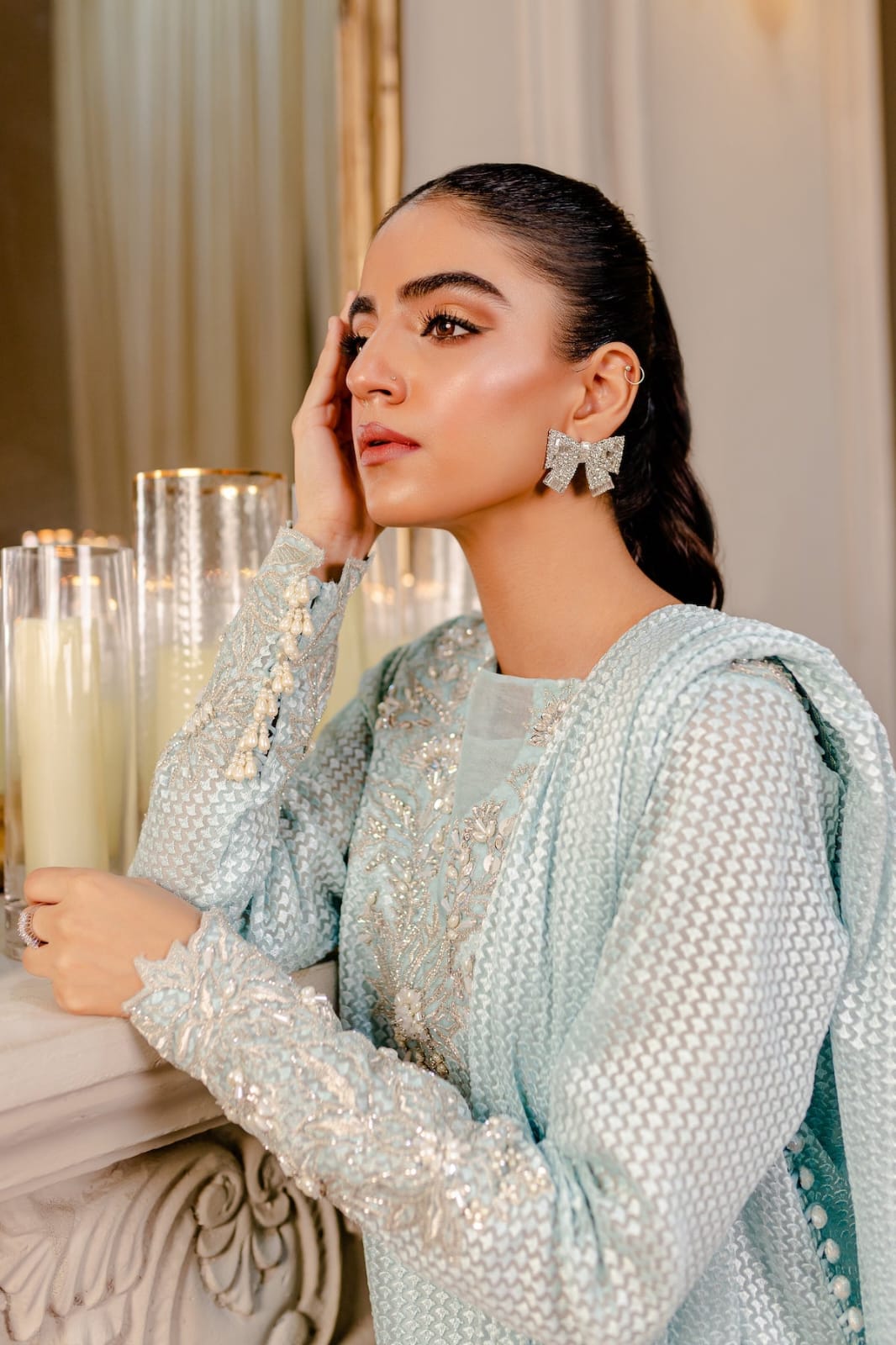 Capriccio 2 Piece Unstitched ORGANZA Suit | Gleam - 25