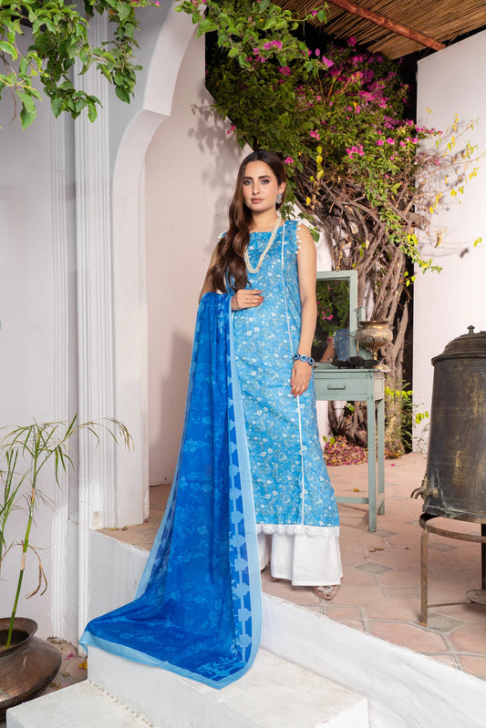 3 Piece Printed Lawn Unstitched Suit | Printed Lawn-25
