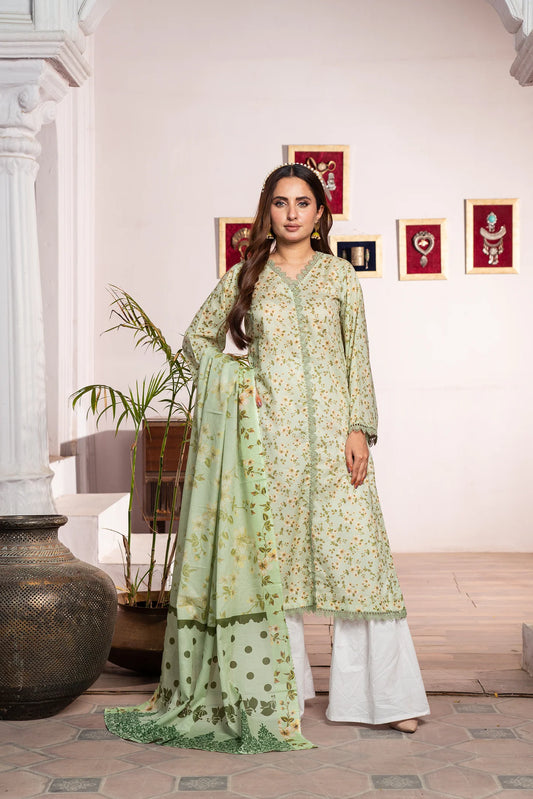 3 Piece Printed Lawn Unstitched Suit | Printed Lawn-25
