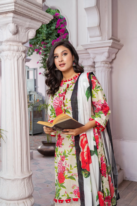 3 Piece Printed Lawn Unstitched Suit | Printed Lawn-25