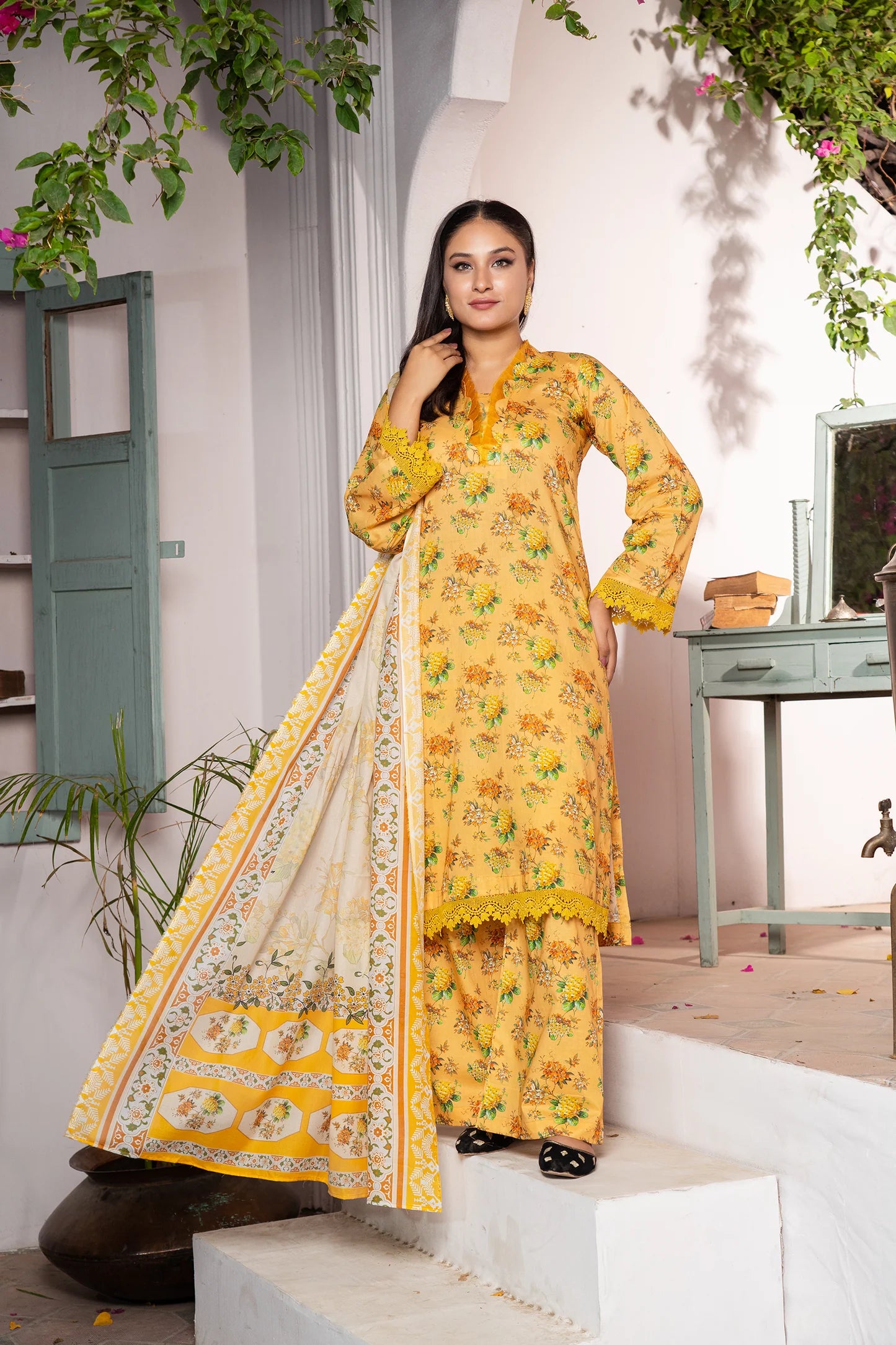 3 Piece Printed Lawn Unstitched Suit | Printed Lawn-25