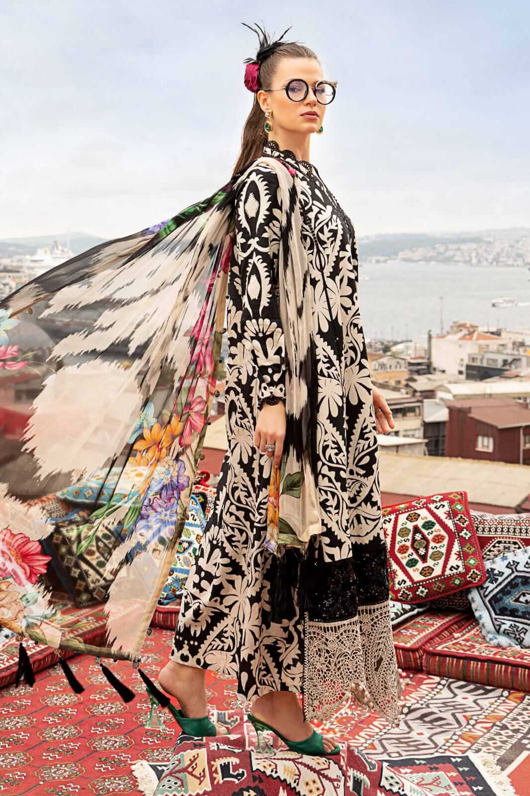 3 Piece Unstitched Embroidered Khaddar Suit with Printed Khaddar Shawl | Vol 2