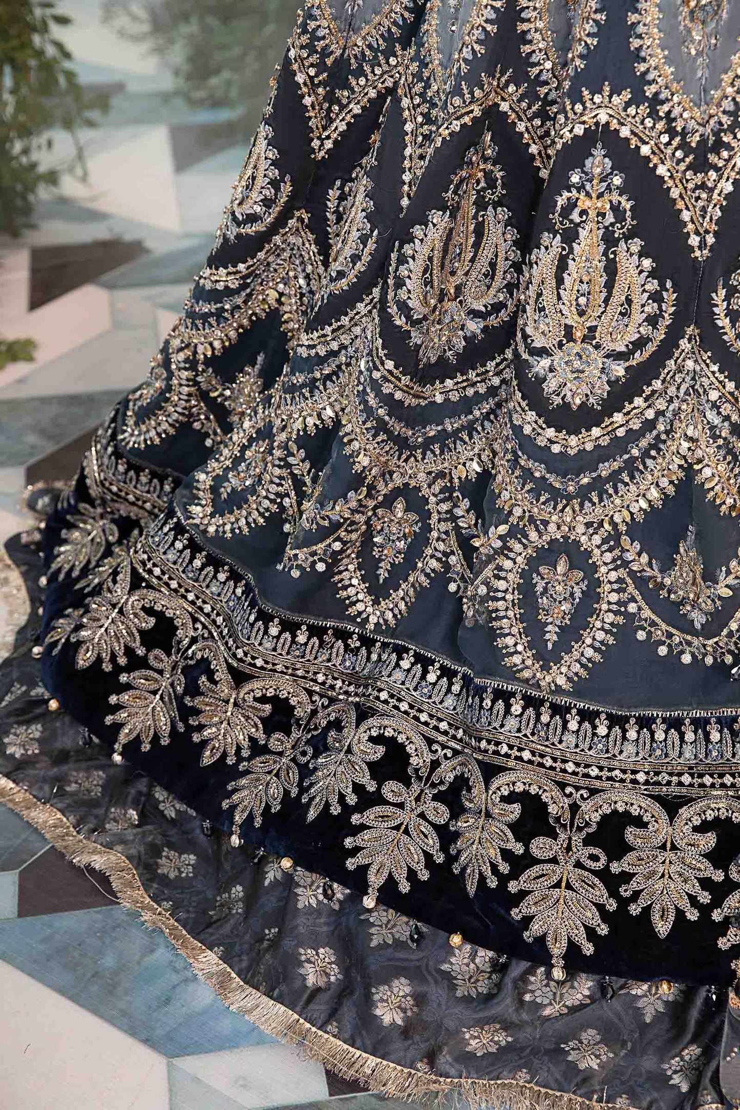 3 Piece Unstitched Embroidered Organza Suit | Gleam 25