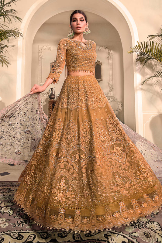 3 Piece Embroidered Chiffon Suit | Gleam 25