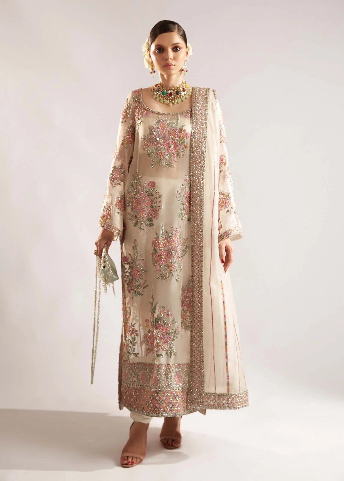 EURU 3 Piece Unstitched Suit | Gleam 25