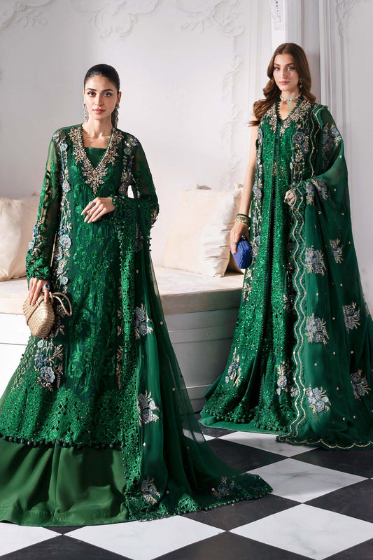3 Piece Unstitched Embroidered Chiffon Suit | Gleam 25