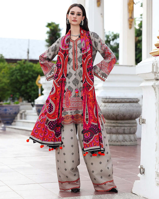 3 Piece Unstitched Digital Printed Khaddar Suit with Printed Khaddar Dupatta | Vol 2