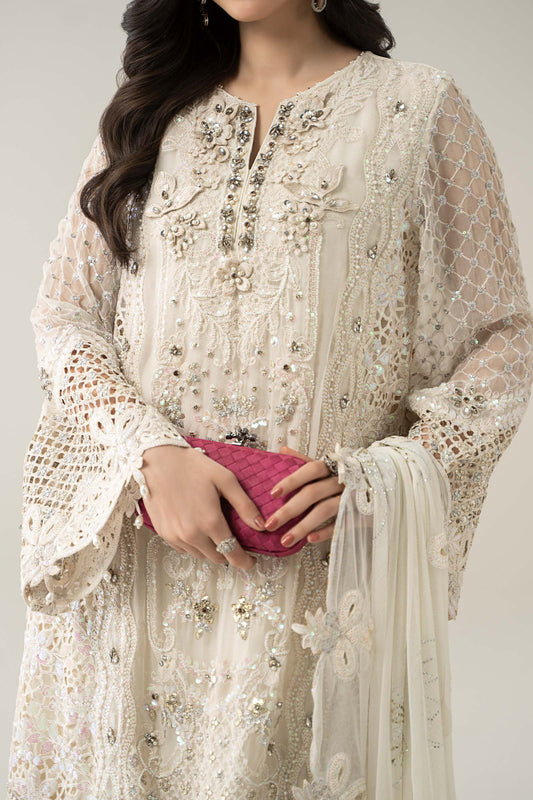 3 Piece Embroidered Chiffon Suit | Gleam 25