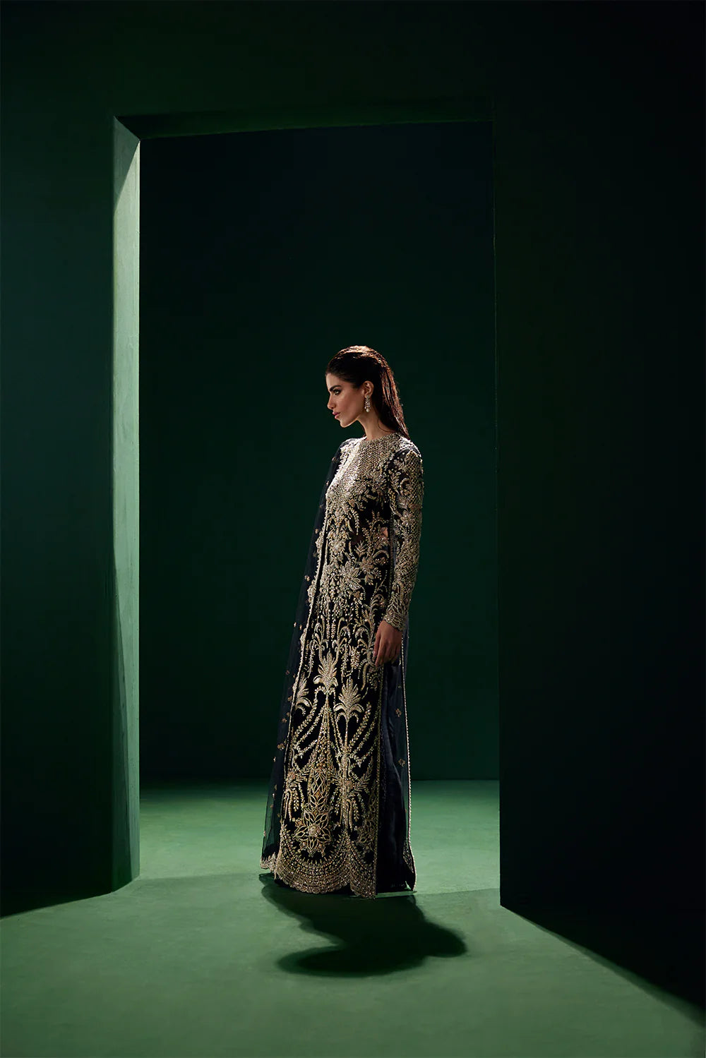 ELCAT 3 Piece Embroidered Chiffon Suit |  Gleam 25