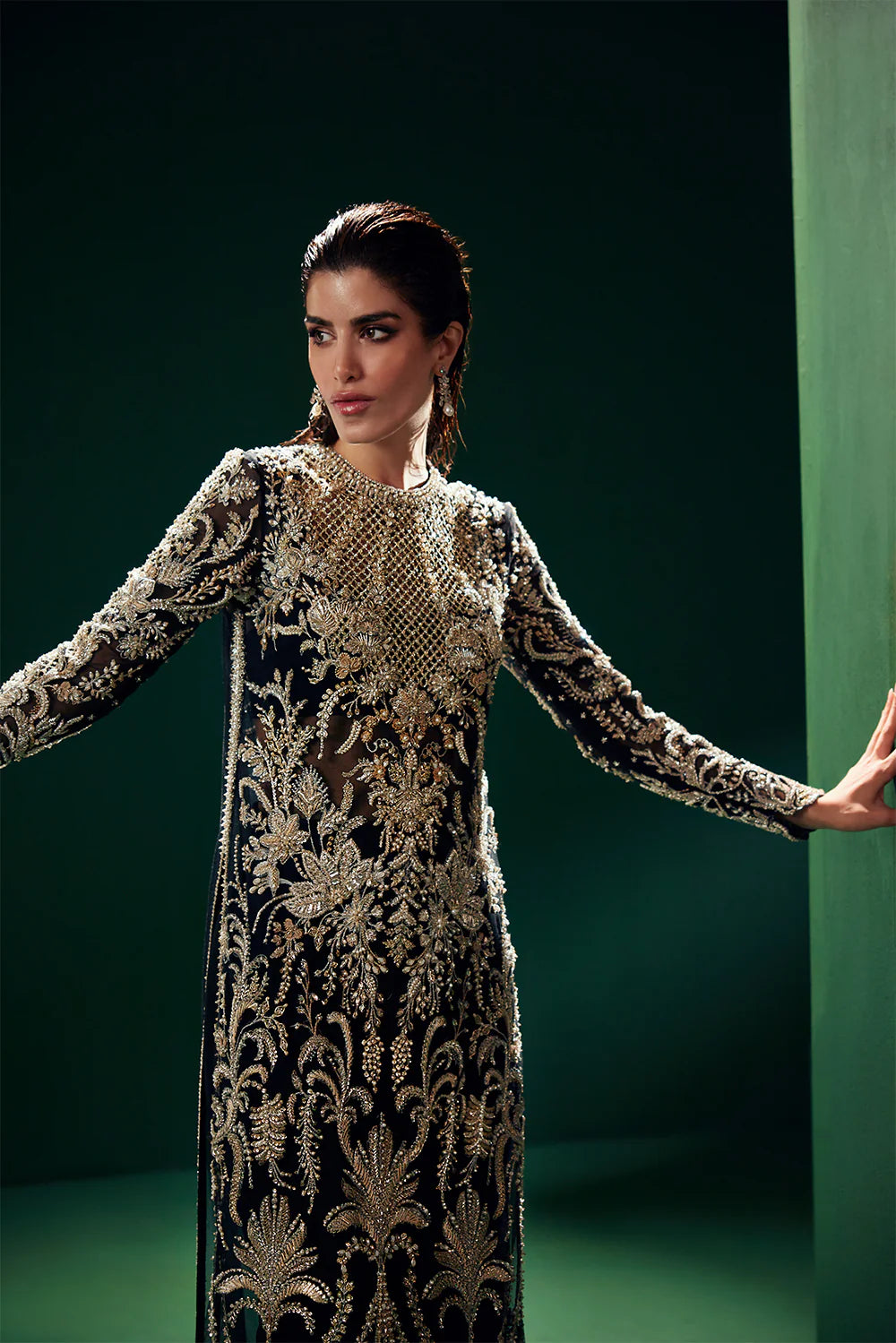 ELCAT 3 Piece Embroidered Chiffon Suit |  Gleam 25
