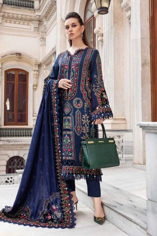 3 Piece Unstitched Embroidered Dhanak Suit | Vol 1