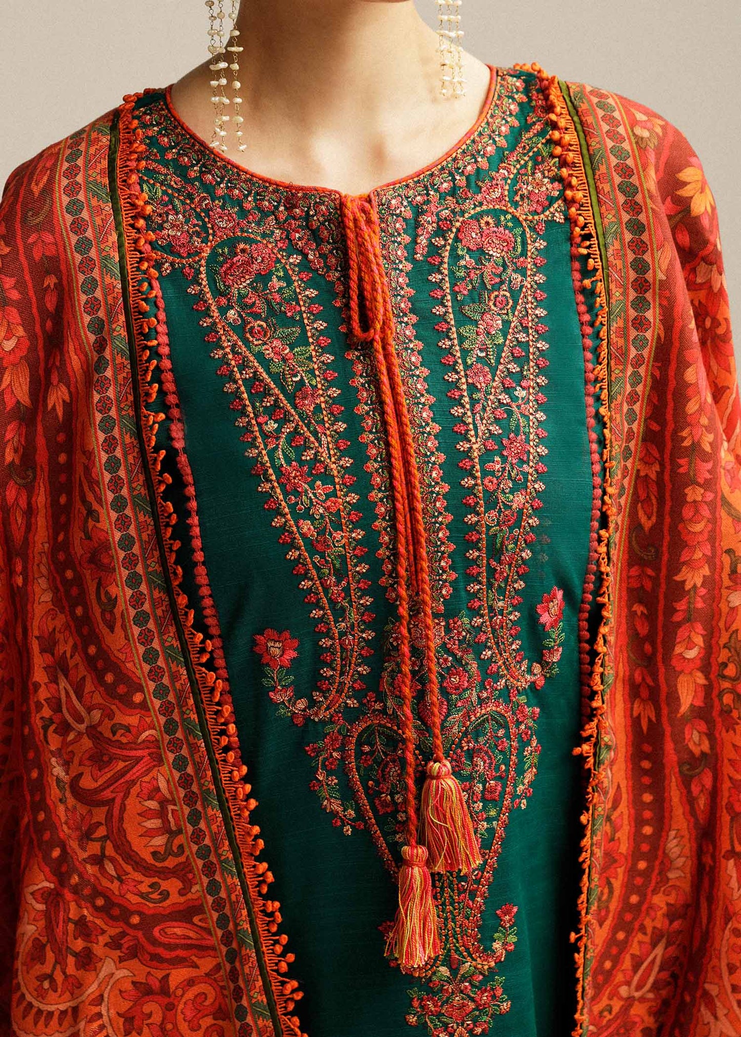 3 Piece Unstitched Embroidered Dhanak | Vol 1