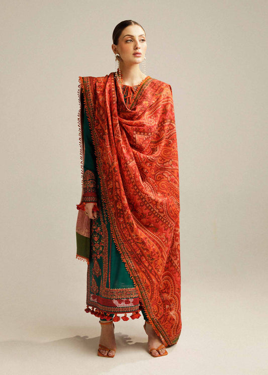3 Piece Unstitched Embroidered Dhanak | Vol 1