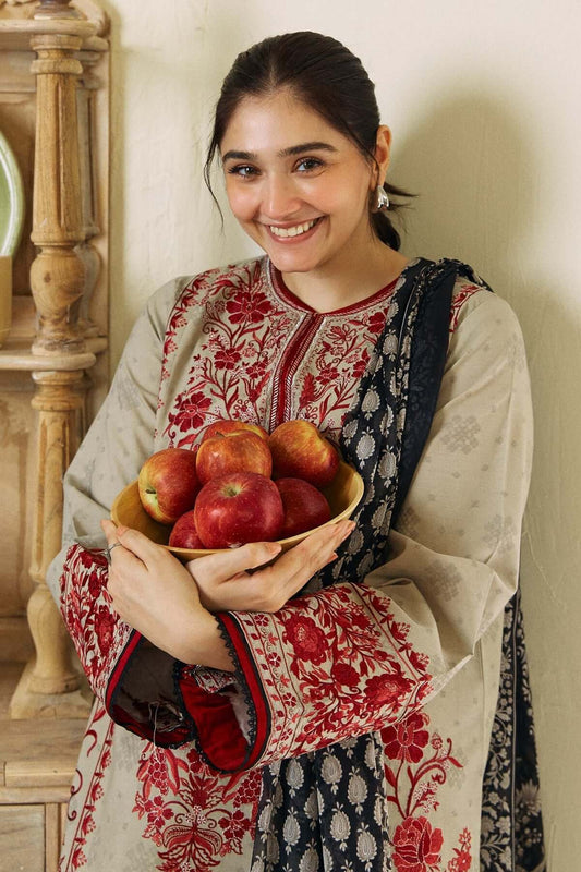 3 Piece Unstitched Embroidered Dhanak Suit | Vol 1