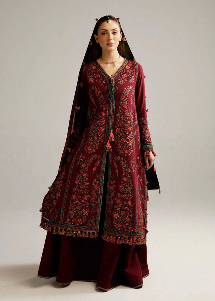 3 Piece Unstitched Embroidered Dhanak Suit | Vol 1