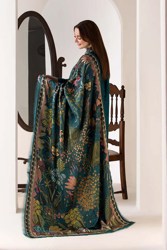3 Piece Unstitched Embroidered Dhanak Suit | Vol 1